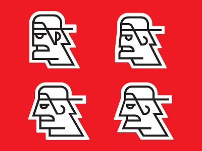 dude brutal character dude head line lineart logo man mustage skater