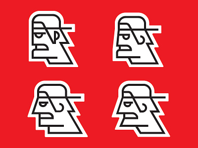 dude brutal character dude head line lineart logo man mustage skater
