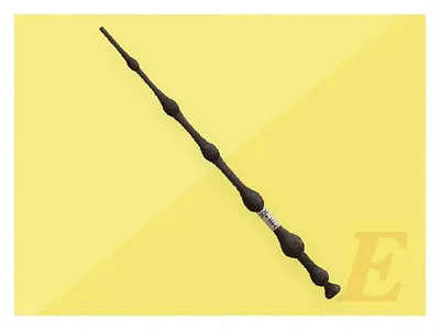 E is for Elder Wand fantasy film harry potter hogwarts illustration movie vector voldemort wand weapon