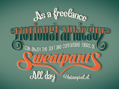 Sweatpants maurice van der bij typography