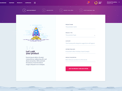 Cross.Promo - Onboarding config form launch onboarding setup spaceship