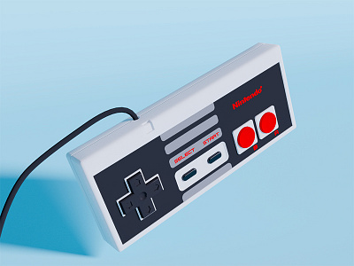 Nes Controller 3d blender controller nes nintendo render