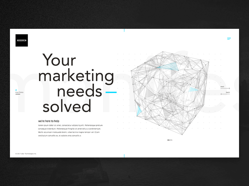Agency Website design typography ui ux web
