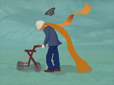 #36dayssoftype K 36days k 36dayssoftype hat illustration k man old type typography walker windy