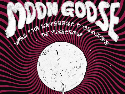 Moon goose gig poster #1 feather gig gig poster goose lines moon poster