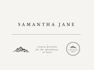 Samantha Jane Logo - by Morgan Parsons adventure branding icon illustration logo mountain typography