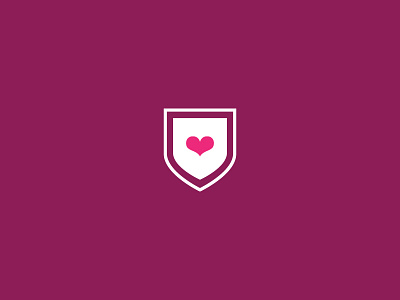 Heart Shield icon illustration