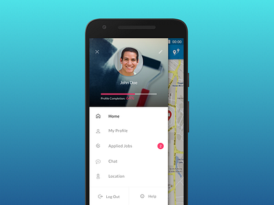 Navigation android app dashboard ui