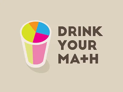 Drink Your Ma+h brand glass logo math