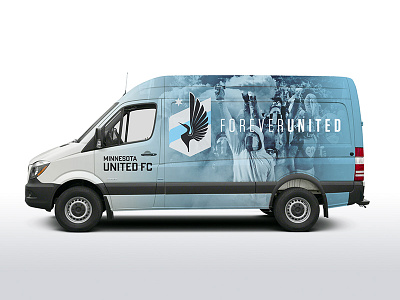 MNUFC Van Wrap athletics graphic design loon minnesota mnufc soccer sports united van wrap vehicle