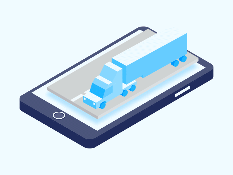 Animated Support Illustration animation car gif iphone isometric phone truck