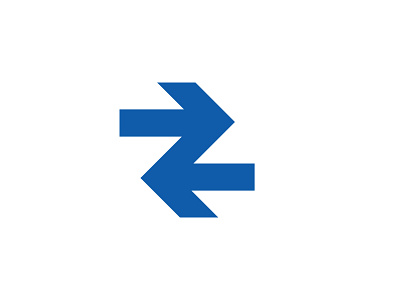 Transportation arrows blue direction geometric logo logos movement simple transport transportation