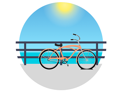 Something Went Wrong 500 bike boardwalk error illustration illustrator