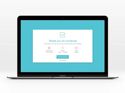 Booking Confirmation booking ui user experience user interface ux web design