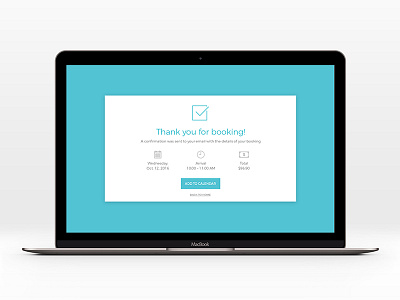 Booking Confirmation booking ui user experience user interface ux web design