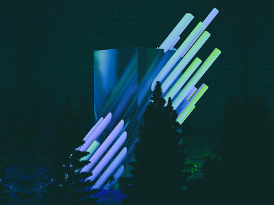 DISPATCH 3d 3d design abstract c4d cinema 4d colorful design graphic design nature neon render stranger things