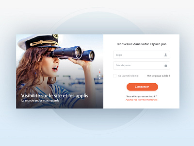 Professional space - Login form login visibilitycardsliderprofessional