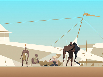 Ava' Camp WIP characterdesign environmentdesign swordandsandal wip