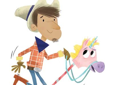 Unicorn Cowboy colourcollective cowboy illustration unicorn