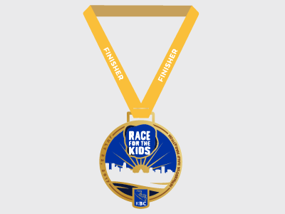 RBC Race for the Kids Half Marathon Finisher Medal logo medal minnesota race