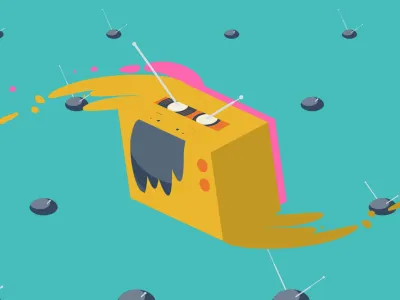 Watch Listen Splash after effects bechtel cassette drip drop fluid illustration paint splash style frame tape tv