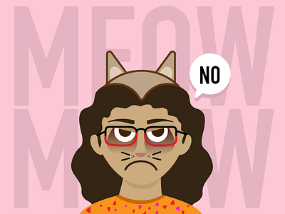 grumpy cat - 30 min challenge avatar cat grumpy grumpy cat meow no pink selfie