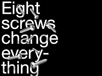 Eight Screws layout screws typography