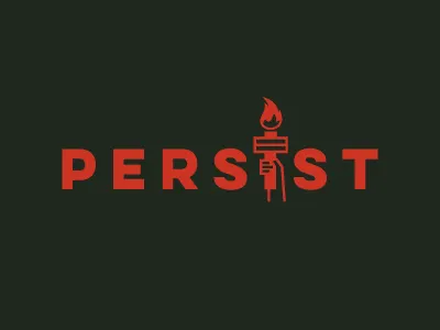 Persist Logo campaign lady liberty love persist resist revolution social torch