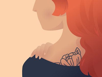 Tattooed Woman finger hand redhead shoulder sideshot tattoo woman