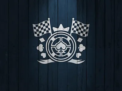 Poker Flag Logo ace bet gamble logo template party poker race flag royal crest texas holdem tournament win winner