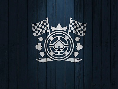 Poker Flag Logo ace bet gamble logo template party poker race flag royal crest texas holdem tournament win winner