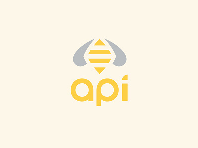 Api bee beekeeping brand branding bug flat honey identity logo logotype nature vector