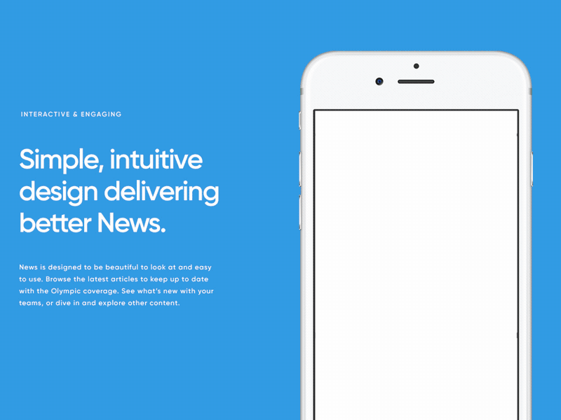 Apple News animation animation interface iphone mobile olympics product prototyping rio2016 ui ux