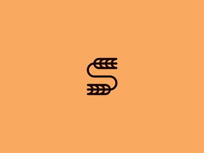 SWHEAT Logo (Unused) baker bakery branding bread clever identity logo mark minimal monogram s wheat