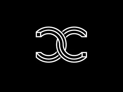 CC Monogram 3d brand geometric geometry identity impossible logo mark monogram shape symbol type