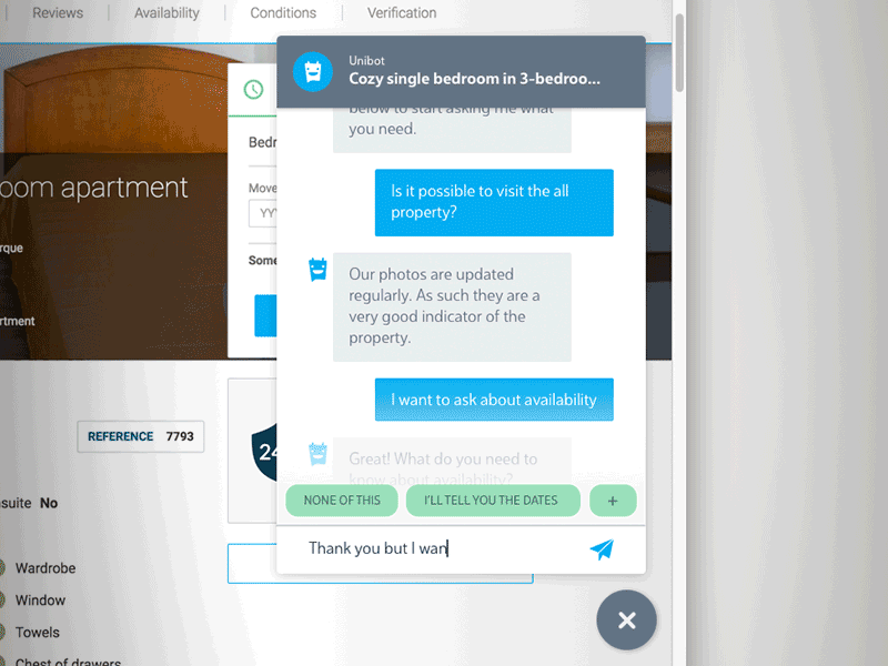 Compilation of some explorations of the UI (Uniplaces) bot chatbot design drawing gif sketch ui uniplaces ux