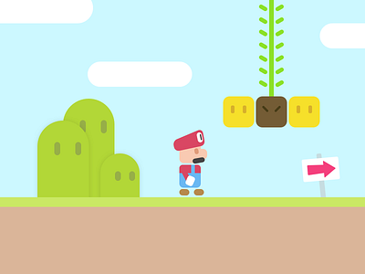 Mario colorful game illustration mario simple