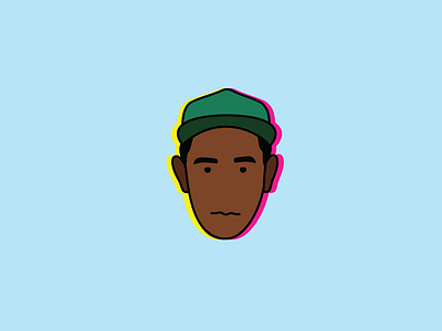 Tyler the Creator Icon flog naw golf wang hip hop heads icon minimal odd future rapper series tyler the creator wolf gang