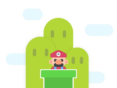 Mario colorful game illustration mario simple