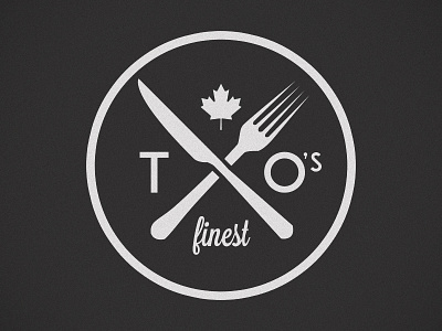 Toronto's Finest branding food foodie fork hipster instagram knife logo maple leaf mark toronto