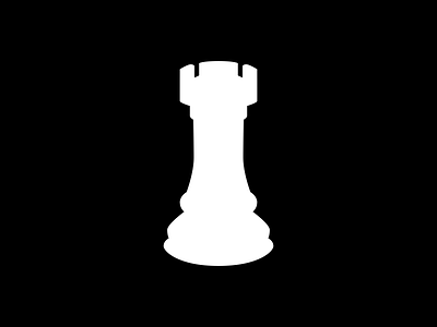 Rook Piece black and white chess