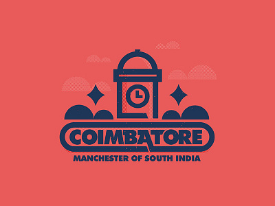 Coimbatore coimbatore icon illustration line logo modern type
