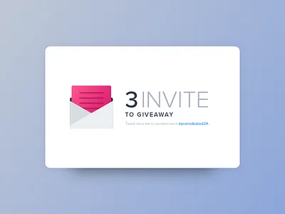 3 dribbble invites giveaway art color dailyui design dribbble invite freebie giveaway illustration invite mail minimal player card