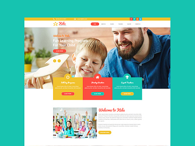 KIDS - Kindergarten and Child Care Muse Templates adobemuse care childcare children corporate happykids homeschool kids kindergarten playground responsive school
