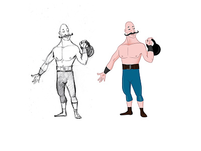 Circus character.work in progress circus character sketch work in progress. man