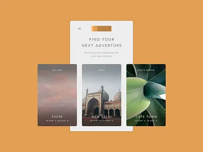Adventure awaits ✈️️ adventure flat minimal mobile random travel user experience ux