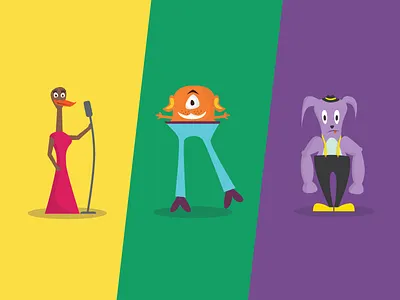 The Farago - Characters 2d adventure cartoon duck game monsters platformer singer unity