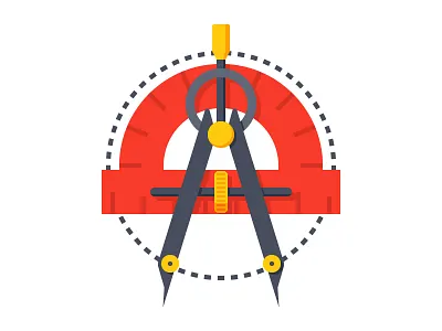 Technical Drawing circle compass drawing education geometry icon school technical technical drawing tool vector
