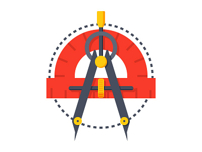 Technical Drawing circle compass drawing education geometry icon school technical technical drawing tool vector