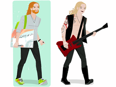 Human study - young man 1sketch2characters artist bassist character human illustration man music rock rocker student study
